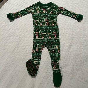 Disney Green Holiday Kids Footie
